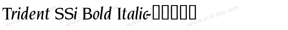 Trident SSi Bold Italic字体转换